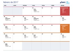 febrero de 2017
Lunes
martes
miércoles
jueves
viernes
sábado
domingo
01
02
16 km
Cómodo
7:08–6:34
1:54:08 a 1:45:04
03
04
05