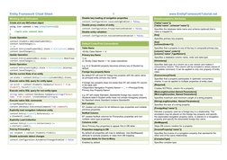 Entity Framework Core Cheat Sheet | PDF | Entity Framework ...