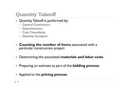 Quantity Takeoff Example.pdf Construction Quantity Takeoff Guide | PDF | Construction Bidding ...