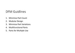 DFM Guidelines for Efficient Manufacturing | PDF | Modularity | Screw