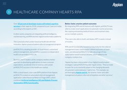 (http://www.appian.com)6
HEALTHCARE COMPANY HEARTS RPA
Over 50 percent of developer teams will embed cognitive  (https://www