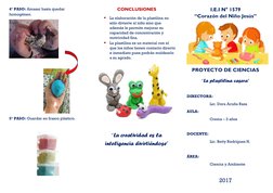 4° PASO: Amasar hasta quedar 
homogéneo. 
 
 
 
5° PASO: Guardar en frasco plástico. 
 
 
 
CONCLUSIONES 
 La elaboración de