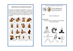 "Año de la Consolidación del Mar de Grau" 
 
         
TEMA:  
"Técnicas de Relajación" 
 
 
PRACTICANTE: 
Saavedra Zuloe