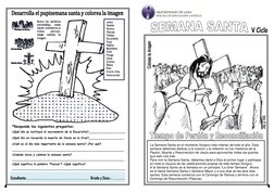 Estudiante:…………………………………………………………………………..…  Grado y Secc.: ……………… 
La Semana Santa es el momento litúrgico más intenso de tod