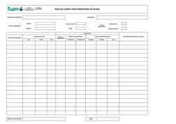 HOJA DE CAMPO PARA MONITOREO DE RUIDO
ESTACION DE MONITOREO
REFERENCIA:
TIPO DE SONOMETRO
MARCA:
HORA DE INICIO
PARTICIPATIVO