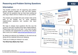 KS2 
 
Reasoning and Problem Solving Questions 
 
© Trinity Academy Halifax 2016 
For information and comments