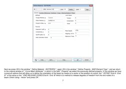 7 
 
 
  
Next we press OK in the window " Define Material - ISOTROPIC ", again OK in the window " Define Property - BAR Elem