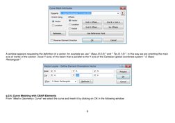 8 
 
 
  
A window appears requesting the definition of a vector, for example we use " Base (0,0,0) " and " Tip (0,1,0) ", in