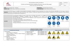 PROCEDIMIENTO ESCRITO DE TRABAJO 
CÓDIGO: 
PET-GPM-25 
Cambio de Revestimientos Interiores (Trunniun Lado de Descarga) 
Mol