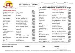 Telehandler Safety Inspection Checklist | PDF | Transmission (Mechanics ...