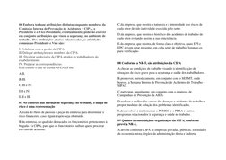 06 Embora tenham atribuições distintas enquanto membros da 
Comissão Interna de Prevenção de Acidentes − CIPA, o 
Presidente