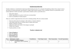 Teacher Evaluation Tool Overview | PDF | Teachers | Evaluation