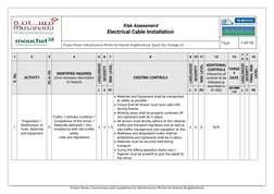 Electrical Cable Installation Risk Assessment | PDF | Crane (Machine ...