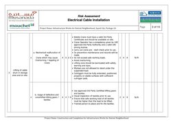 Electrical Cable Installation Risk Assessment | PDF | Crane (Machine ...