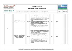 Risk Assessment For Cable Installation | PDF | Crane (Machine) | Traffic