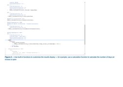 Figure 4 — Use built-in functions to customize the results display — for example, use a calculation function to calculate the