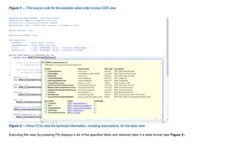 Figure 1 — The source code for the example sales order invoice CDS view
Figure 2 — Press F2 to view the technical information