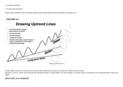 2. An outer trend line 
3. A long-term trend line 
These three trend lines form on all time frames and in both uptrends and d