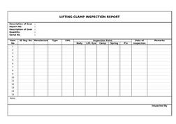 Lifting Gear Inspection Report Summary | PDF | Manufactured Goods ...