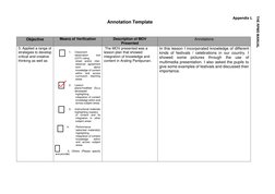 Sample Annotations for RPMS Objectives | PDF | Lesson Plan | Change
