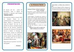 El  alumno  del  3ro.  
 grado  “E”
Secundaria,  tiene  el  agrado  de
presentar  el  siguiente  tema  titulado:
“SEMANA