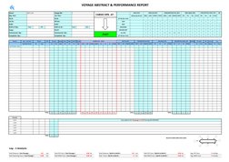 VOYAGE ABSTRACT & PERFORMANCE REPORT
Vessel :
M/V LILA
Voyage NO :
1
CARGO OPS. AT :
DATE (UTC)
ROB FUEL (MT)
CONSUMPTION FUE