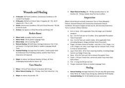 WFRP 4E Cheat Sheet Overview | PDF | Wound