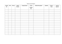 Delivery Inward Register Material Inward Register Format | PDF