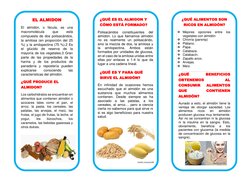 EL ALMIDON 
El almidón, o fécula, es una 
macromolécula 
que 
está 
compuesta de dos polisacáridos, 
la amilosa