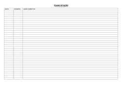 PLANO DE AÇÃO 
DATA 
NÚMERO 
AÇÃO CORRETIVA