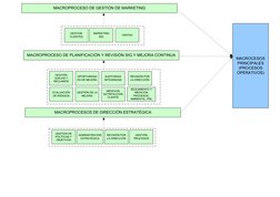 MACROPROCESO DE GESTIÓN DE MARKETING
GESTION 
CLIENTES
MARKETING 
MIX
VENTAS
MACROPROCESO DE PLANIFICACIÓN Y REVISIÓN SIG Y M