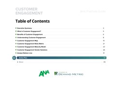 Executive Summary
	
What Is Customer Engagement?	
	
Benefits of Customer Engagement
	
Understanding Customer Engagement