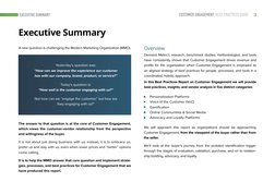 3
CUSTOMER ENGAGEMENT  BEST PRACTICES GUIDE
A new question is challenging the Modern Marketing Organization (MMO). 
Overview