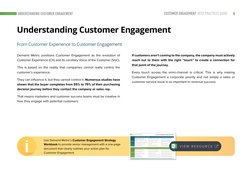 8
CUSTOMER ENGAGEMENT  BEST PRACTICES GUIDE
UNDERSTANDING CUSTOMER ENGAGEMENT
Understanding Customer Engagement
From Custome