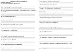 EVALUACION DE LECTURA WARMA KUYAY 
Preguntas Inferenciales. 
1.- ¿Por qué el cuento se titula “Warma Kuyay”? 
………………………………………