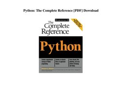 Python: The Complete Reference PDF | PDF | Computers