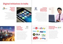 04
05
Digital Initiatives in India 
Smart Cities is a bold urban development initiative 
by the government. It aims to boost