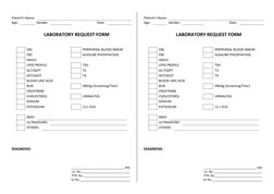 Laboratory Request Form Template | PDF | Organ (Anatomy) | Biochemistry