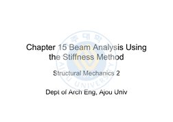 Chapter 15 Beam Analysis Using 
the Stiffness Method
Structural Mechanics 2
Dept of Arch Eng, Ajou Univ
