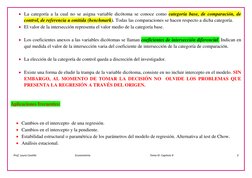 Prof. Laura Castillo                                                         Econometría