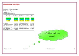 Prof. Laura Castillo                                                         Econometría