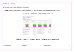 Prof. Laura Castillo                                                         Econometría