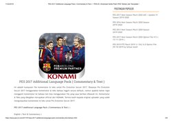 PES 2017 Additional Language Pack (Commentary & Text) - PES-ID ...