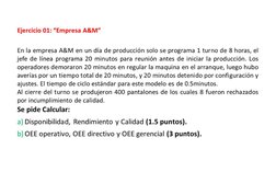 Ejercicios OEE | PDF