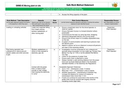 SWMS #3 Moving plant on site 
Safe Work Method Statement 
 
THE CONTROLLED COPY OF THIS DOCUMENT IS ON THE COMPUTER NETWORK