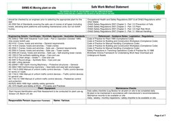 SWMS #3 Moving plant on site 
Safe Work Method Statement 
 
THE CONTROLLED COPY OF THIS DOCUMENT IS ON THE COMPUTER NETWORK