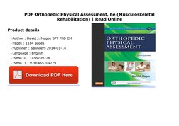 Orthopedic Physical Assessment 6e | PDF | E Books | Communication