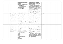 o Changing speed of signal 
elements 
o Need for synchronization 
 Timing/Clocks 
 Manchester encoding 
o Handling errors 