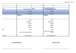 Canvass Form Template for Procurement | PDF | Procurement | Business