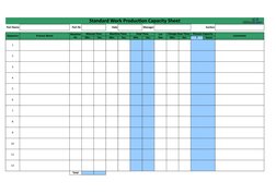 Standard Work Production Capacity Sheet | PDF